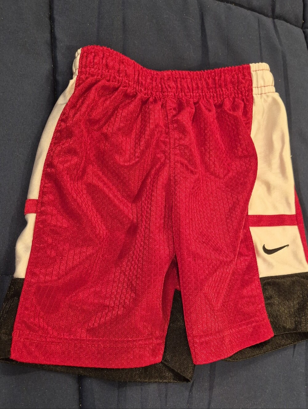 Nike Red, Black and Cream Boys' Athletic Shorts